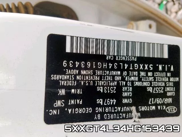5XXGT4L34HG163439 фото 2
