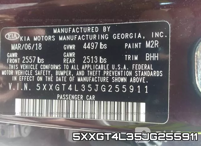 5XXGT4L35JG255911 фото 10