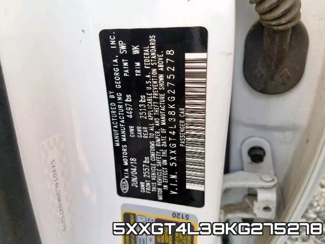 5XXGT4L38KG275278 фото 2
