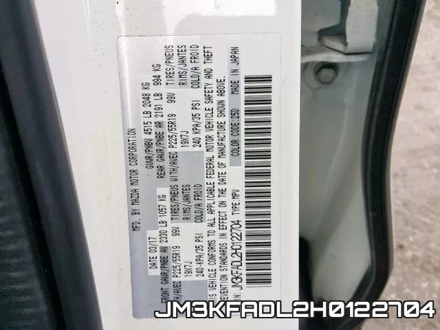 JM3KFADL2H0122704 фото 2