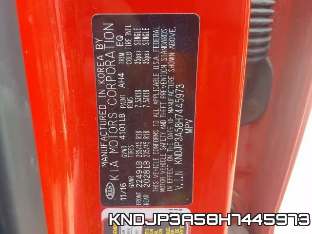 KNDJP3A58H7445973 фото 2