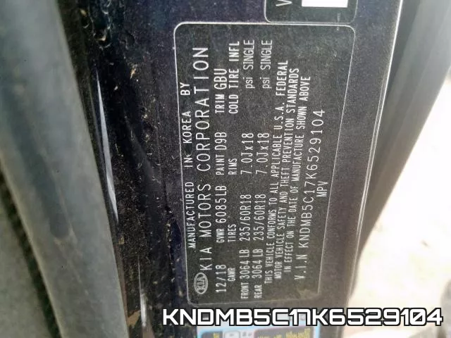 KNDMB5C17K6529104 фото 2