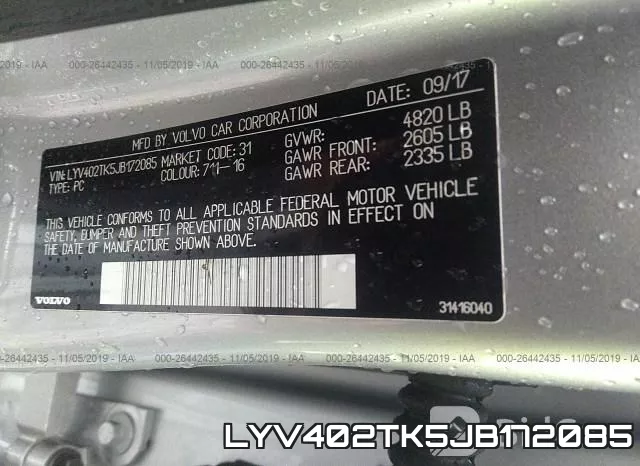 LYV402TK5JB172085 фото 10