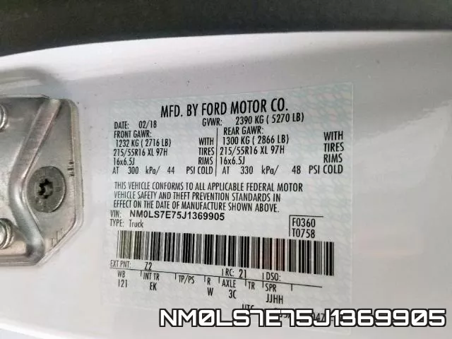 NM0LS7E75J1369905 фото 2