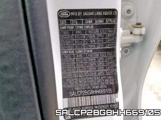 SALCP2BG8HH669105 фото 2