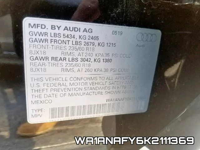 WA1ANAFY6K2111369 фото 2