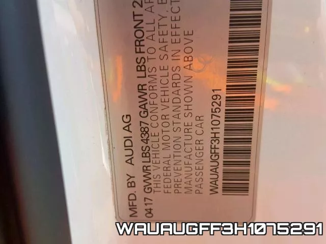 WAUAUGFF3H1075291 фото 2