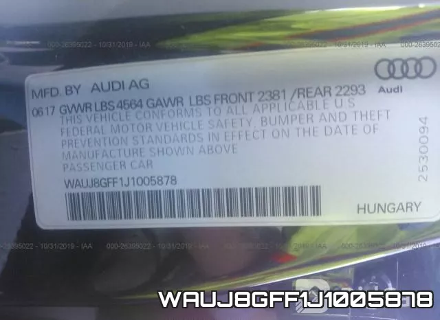 WAUJ8GFF1J1005878 фото 10