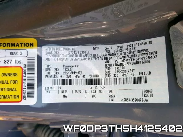 WF0DP3TH5H4125402 фото 2