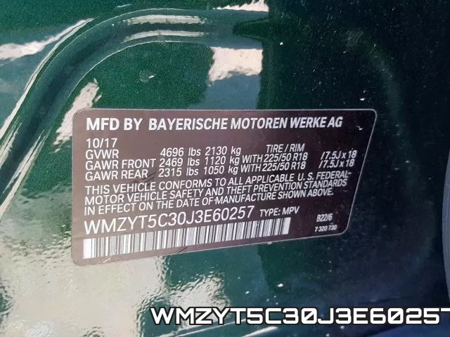 WMZYT5C30J3E60257 фото 2