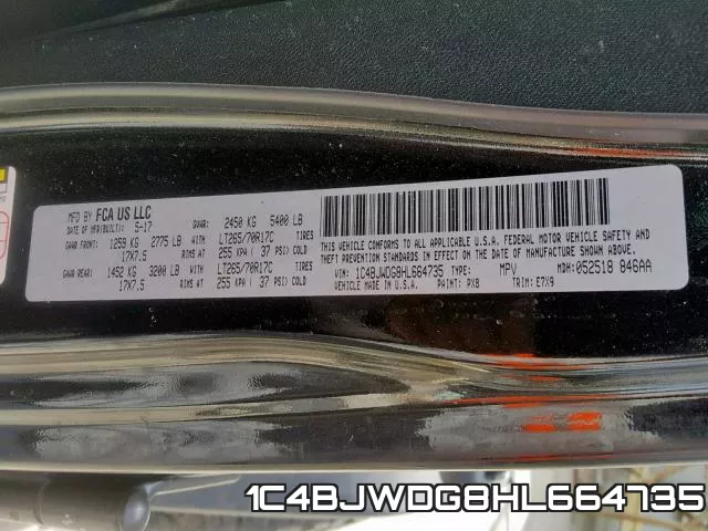 1C4BJWDG8HL664735 фото 2