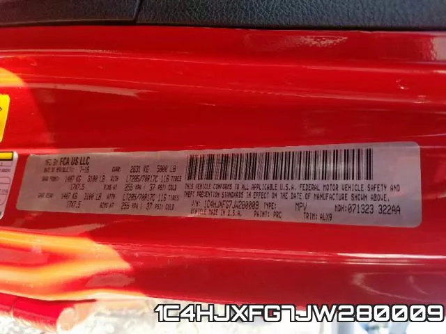 1C4HJXFG7JW280009 фото 2