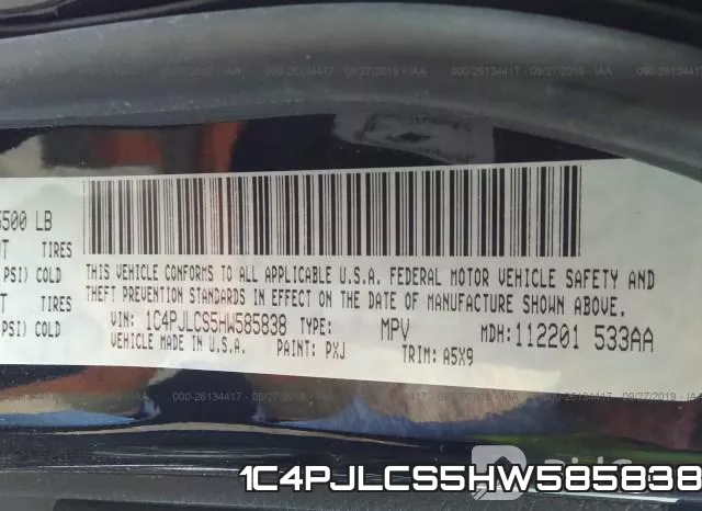 1C4PJLCS5HW585838 фото 10