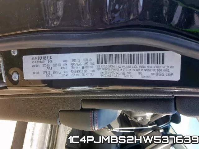 1C4PJMBS2HW537639 фото 2