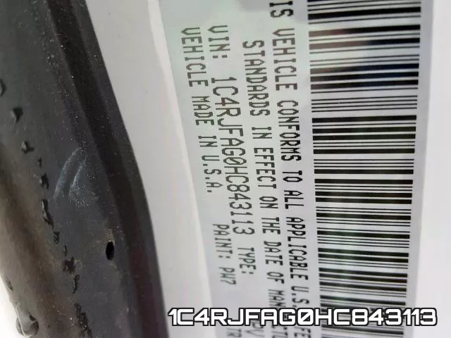 1C4RJFAG0HC843113 фото 2