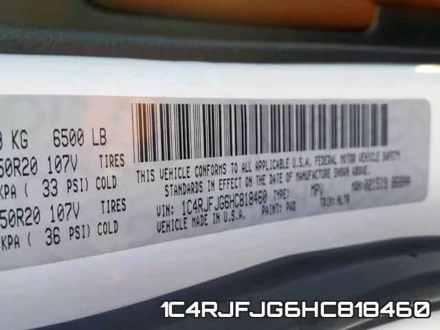 1C4RJFJG6HC818460 фото 2