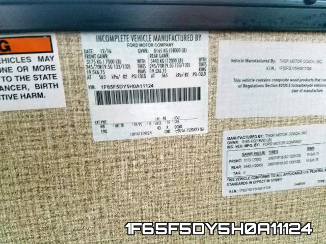 1F65F5DY5H0A11124 фото 2