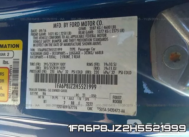 1FA6P8JZ2H5521999 фото 10