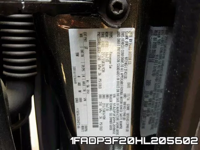 1FADP3F20HL205602 фото 2