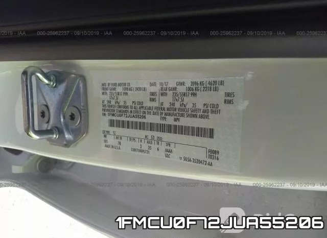 1FMCU0F72JUA55206 фото 10