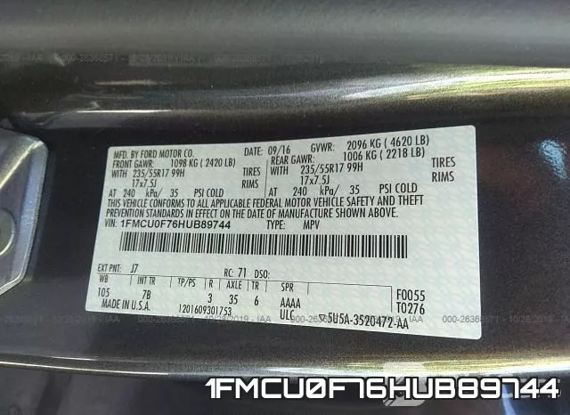 1FMCU0F76HUB89744 фото 10