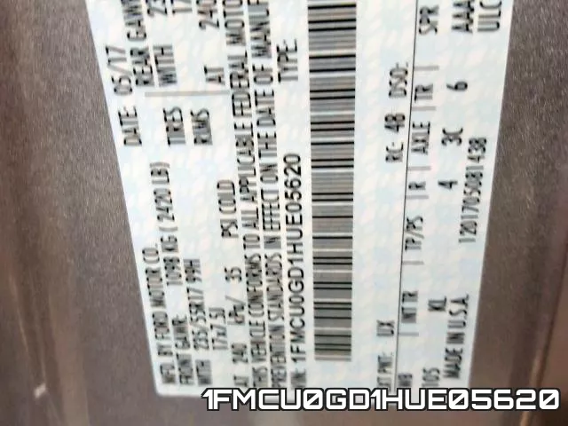 1FMCU0GD1HUE05620 фото 2