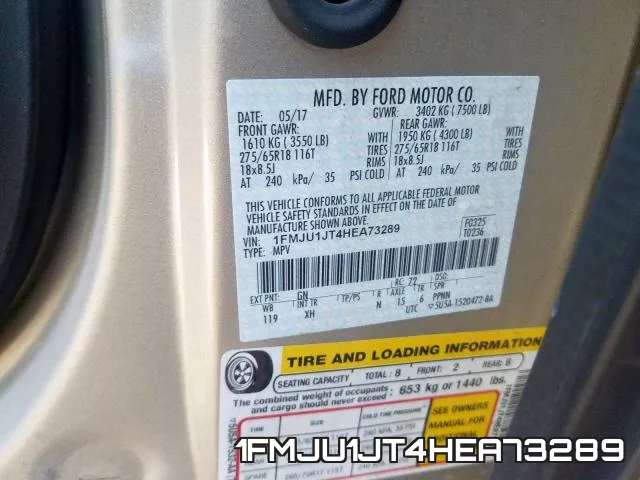 1FMJU1JT4HEA73289 фото 2