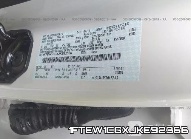 1FTEW1CGXJKE92366 фото 9