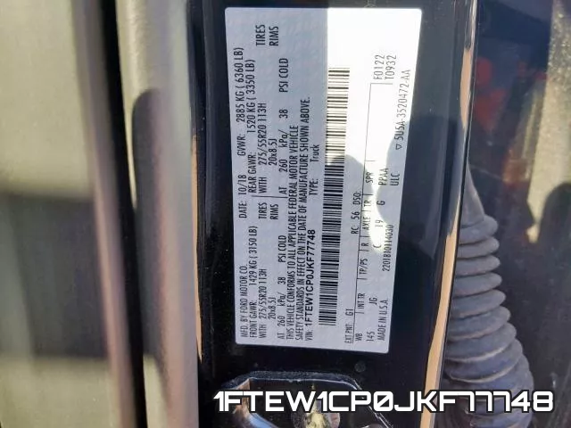 1FTEW1CP0JKF77748 фото 2