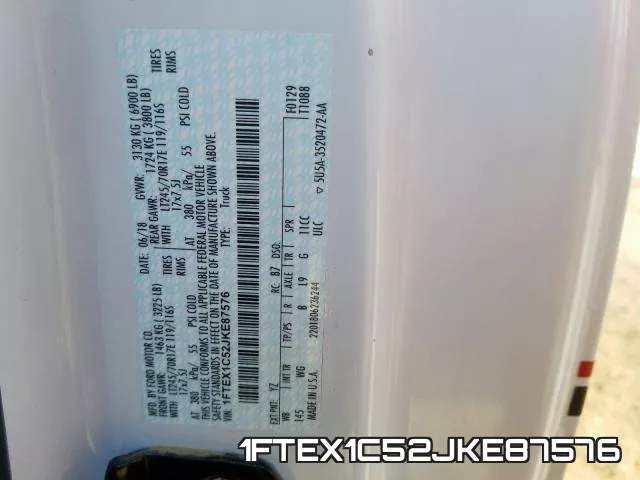 1FTEX1C52JKE87576 фото 2