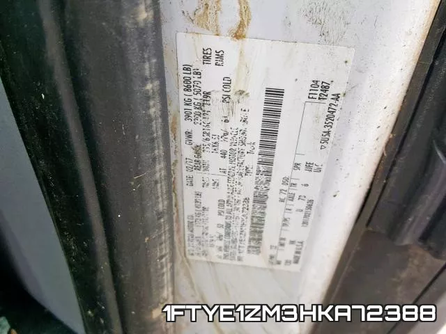 1FTYE1ZM3HKA72388 фото 2