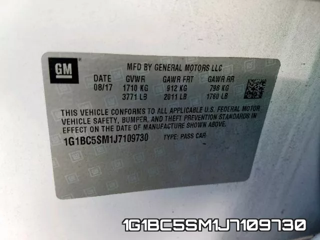 1G1BC5SM1J7109730 фото 2