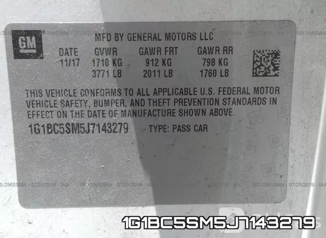1G1BC5SM5J7143279 фото 10