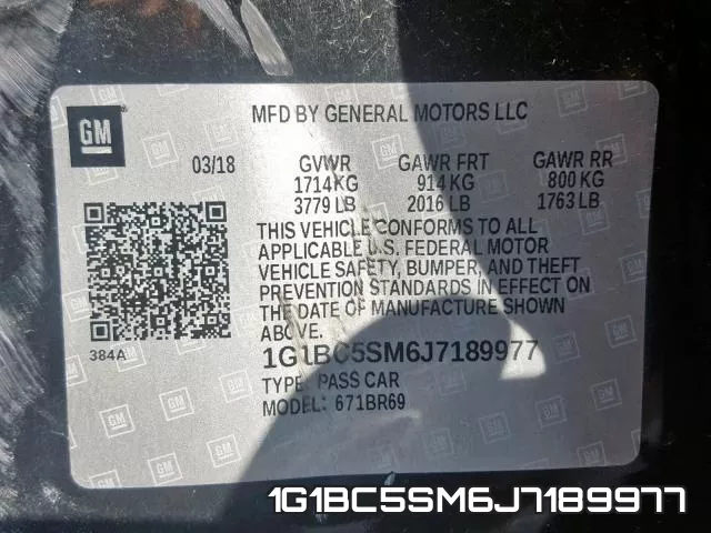 1G1BC5SM6J7189977 фото 2