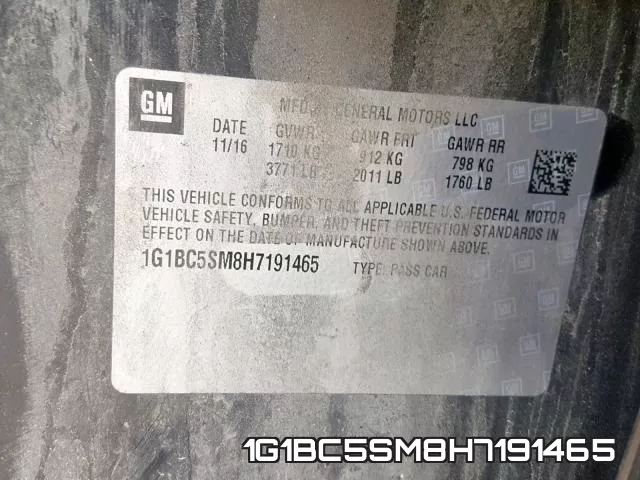 1G1BC5SM8H7191465 фото 2