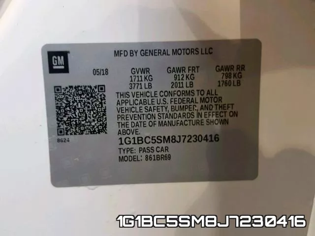 1G1BC5SM8J7230416 фото 2