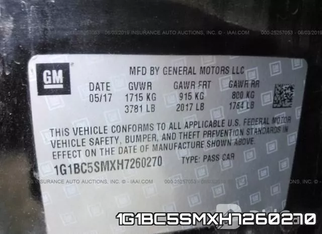 1G1BC5SMXH7260270 фото 10