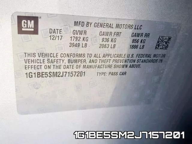 1G1BE5SM2J7157201 фото 2