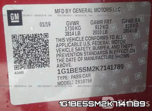 1G1BE5SM2K7141789 фото 9