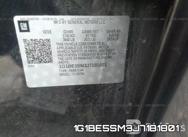 1G1BE5SM3J7181801 фото 10