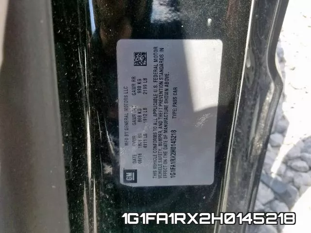 1G1FA1RX2H0145218 фото 2
