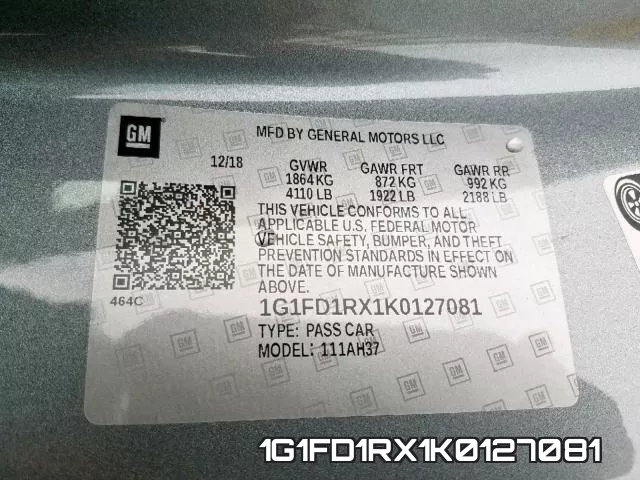 1G1FD1RX1K0127081 фото 2
