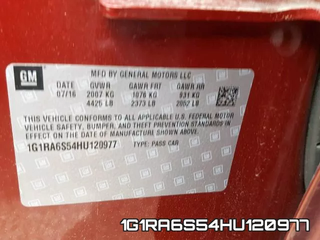 1G1RA6S54HU120977 фото 2