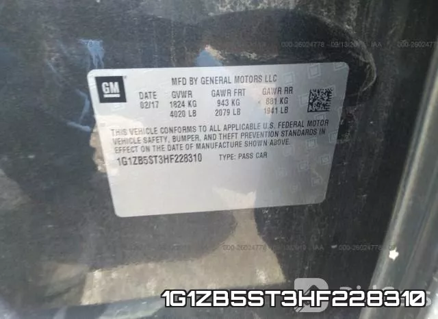 1G1ZB5ST3HF228310 фото 10