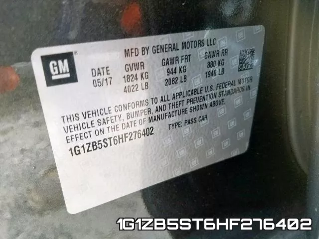 1G1ZB5ST6HF276402 фото 2