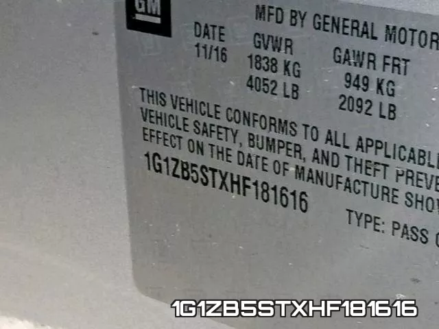 1G1ZB5STXHF181616 фото 2
