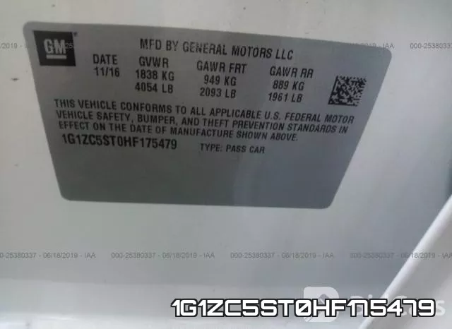 1G1ZC5ST0HF175479 фото 10