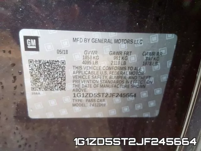 1G1ZD5ST2JF245664 фото 2