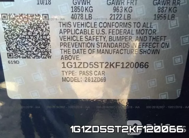 1G1ZD5ST2KF120066 фото 10