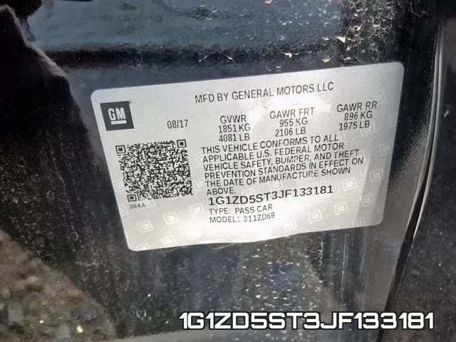 1G1ZD5ST3JF133181 фото 2